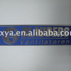 Aluminum metal sticker for trademark