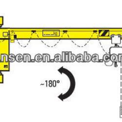 Anson yellow painted 1t wall mounted jib crane