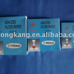 Ashless filter paper