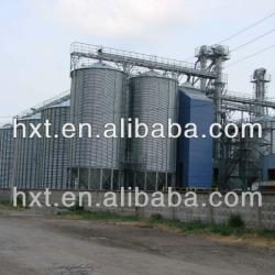 Assembly Corrugated Steel Silo on farm, grain and flour storage, poultry feed silo