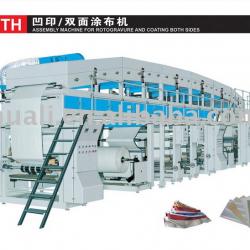 ASSEMBLY MACHINE FOR ROTOGRAVURE AND COATING BOTH SIDES