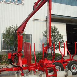 ATV timber trailer with grapple crane with CE