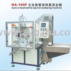 Auto 2-head bottle cap hot stamping machine