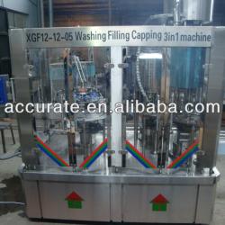 Automatic washing filling and capping three in one