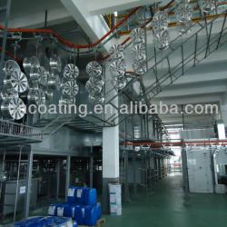 Automotive wheel hub coating line