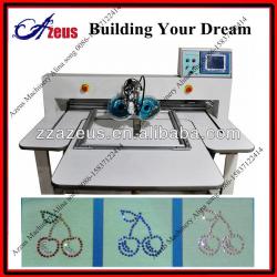 Azeus automatic decor rhinestone setting machine with 1 head and 2 colors