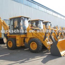 backhoe tractor with loader and excavator