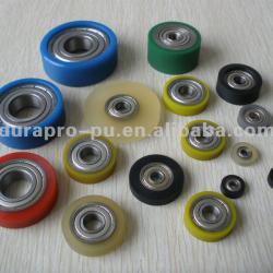 Ball bearing with PU coated, shelled & flat, 608, 626,609