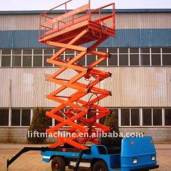 battery powered scissor lift platform with 12m