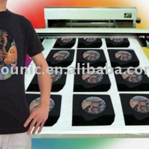 Black t-shirt printer