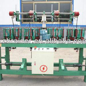 Braiding machine for PP rop elastic cord