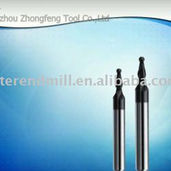 Carbide micro grain taper ball nose end milling cutter