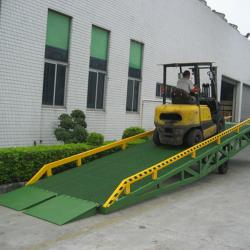 CE-approved hydraulic container ramp