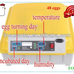 CE approved mini fully automatic chicken incubator 48 eggs