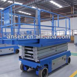 CE certificate high altitude platform electricity/diesel power self propelled Four-wheel mobile scissor lift