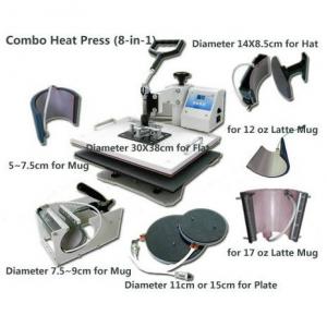 CE Digital Combo swing -Away 8 in 1 heat press machine - CE Plancha Plana combo 8 en 1 / Planchas Termicas