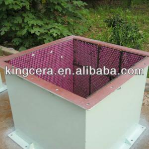 Ceramic rubber lining material feeder