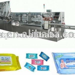 China fully-automatic baby wet wipe folding machine can produce baby wet wipes, make-up cleansing wipes etc.