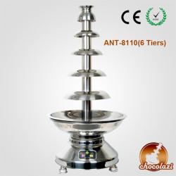 CHOCOLAZI ANT-8110 Auger 6 tiers 304 stainless steel commercial 6tier chocolate fountain