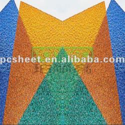 Color polycarbonate embossed sheet