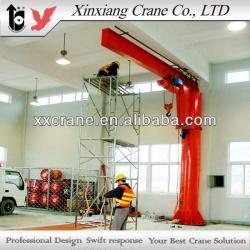 Column mounted and floor fixed jib crane