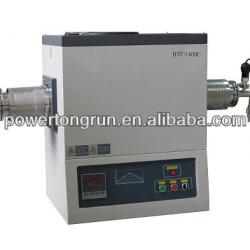 Compact Tube Furnace (42mm O.D. 1500 C Max) with Alumina Tube & Vacuum Flanges / Valves