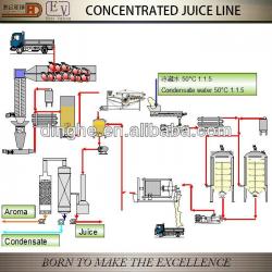 Concentrated apple juice production line