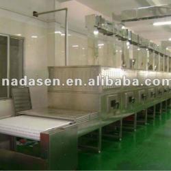 Continuous microwave herbs/teas/spice drying&sterilizing machine