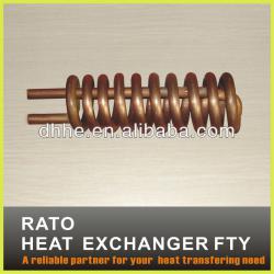 Copper tube coiling for water tank for heat exchanger