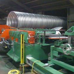 Corrugated steel pipe making machine