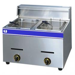 Counter-top 2 Tank 2 Basket Gas Fryer for Sale