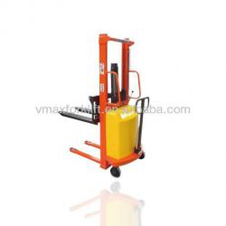 delicate and durabel steel plate fork guarantee that use it safely for long time 1.0 ton semic electric stacker