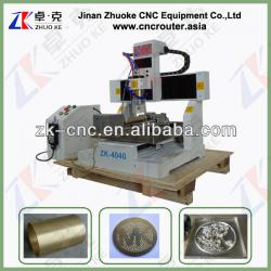 Desktop 400*400MM CNC Metal Carving Machine With 4 Axis ZK-4040