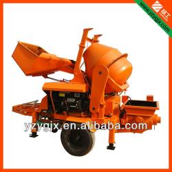 Diesel concrete pump with mixer