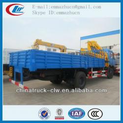 Dongfeng 4x2 170hp boom truck crane 6.3tons for sales