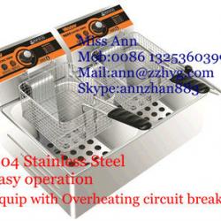 Double cylinder and double screen electric frying machine