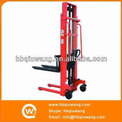 Double door frame manual lift stacker