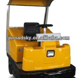 driving road sweeper