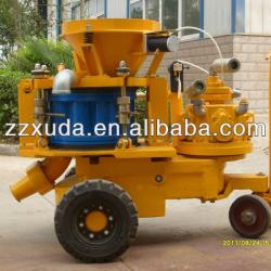 Dry-mix shotcrete machine with air driven