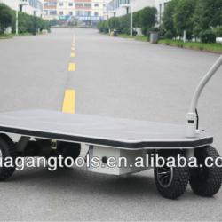 Electric Flatbed Trailer With Flexible Handle For Materials Handling