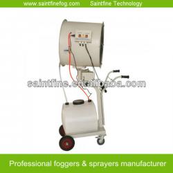 Electric hand push centrifugal oscillating field sprayer