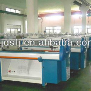 Electrical jacquard flat bed knitting machine