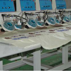 Embroidery Machine with Rhinestone fixing function