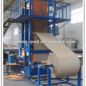 Evaporative cooling pad production Machine