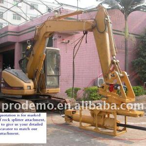 excavator mounted rock splitter wedges