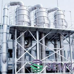 Exterior heating type compulsory recycling evaporator