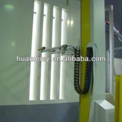 fast color change plastic powder coating booth