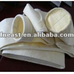 Fiberglass snap band filter bag for cement