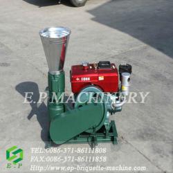 Flat die pellet mill with diesel engine with the capacity of 200-300kg/h