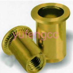 Flat head cylindrical nut ribbed rivet nut made in China